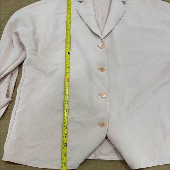 Aritzia Freeform Wilfred Button Up Shirt Oversized Size XS Pale Blush Pink - Picture 7 of 8